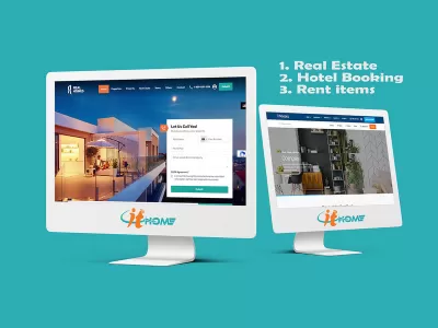 You will get hotel booking and real estate website on WordPress